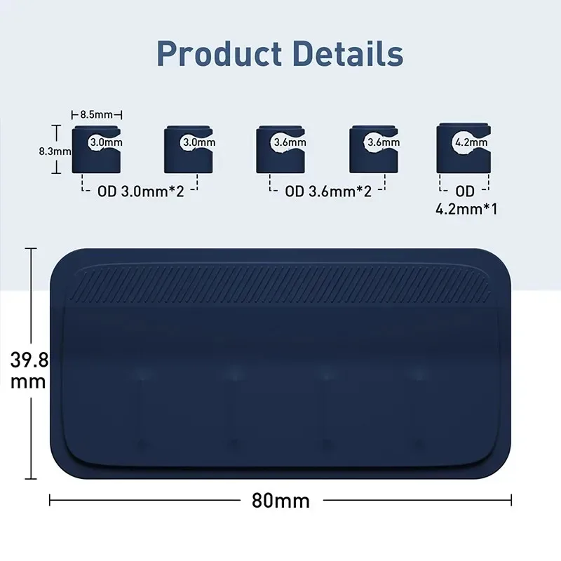 Organisateur de câbles magnétique 6-en-1 autoadhésif pour fils de souris et câbles USB - Image 3
