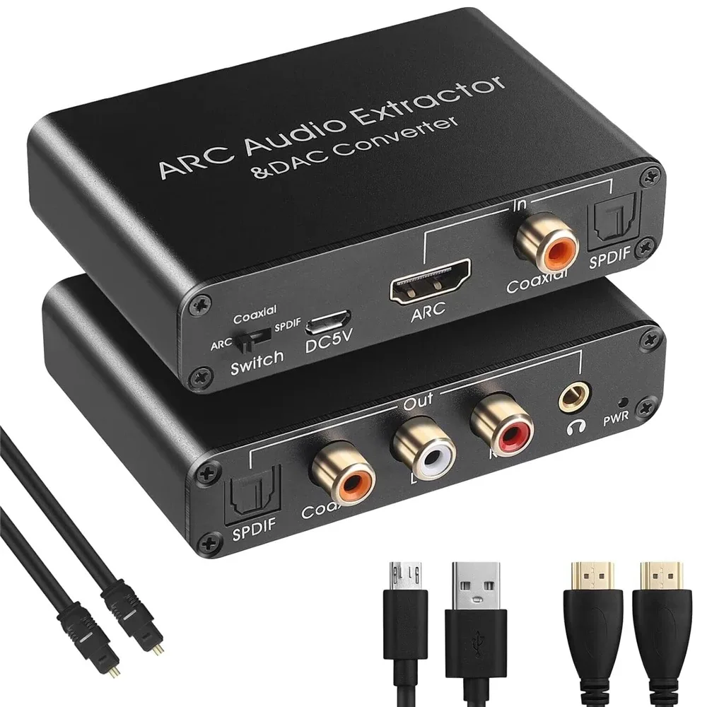 Extracteur Audio HDMI ARC 192 kHz vers Optique Toslink, Coaxial et Jack 3,5 mm - Image 6
