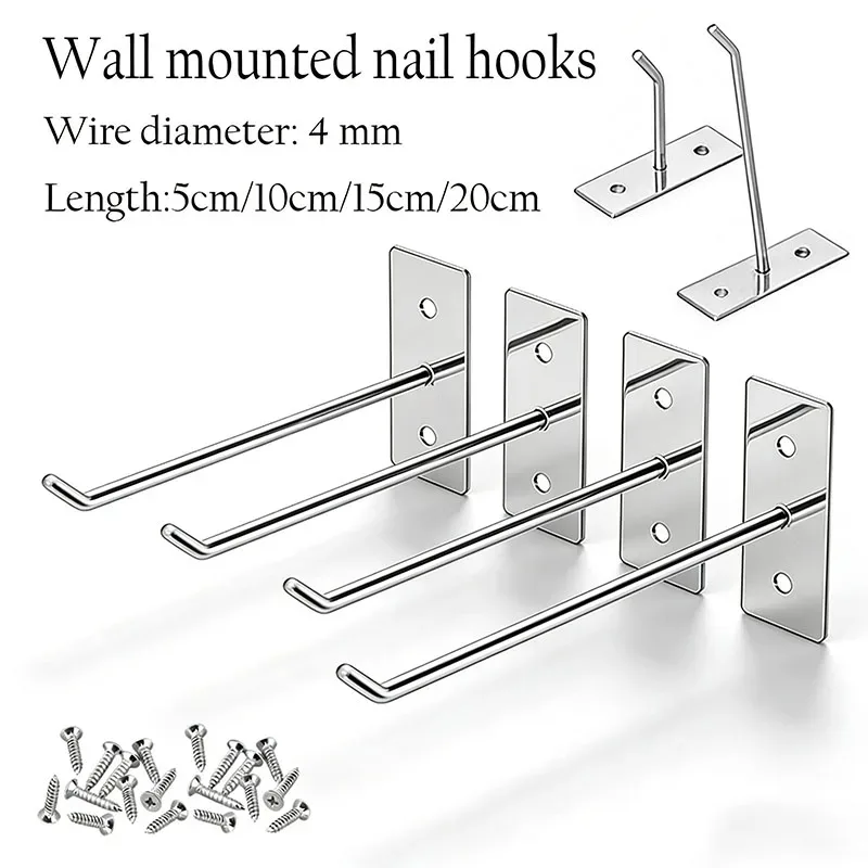 Crochet en acier pour panneau perforé - Support mural porte-outils - Image 1