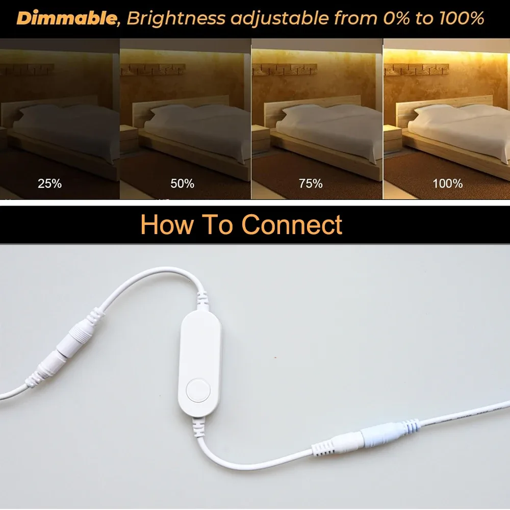 Ruban LED COB Connecté Wi-Fi - Blanc Variable 3000K-6500K - Dimmable 12V 5
