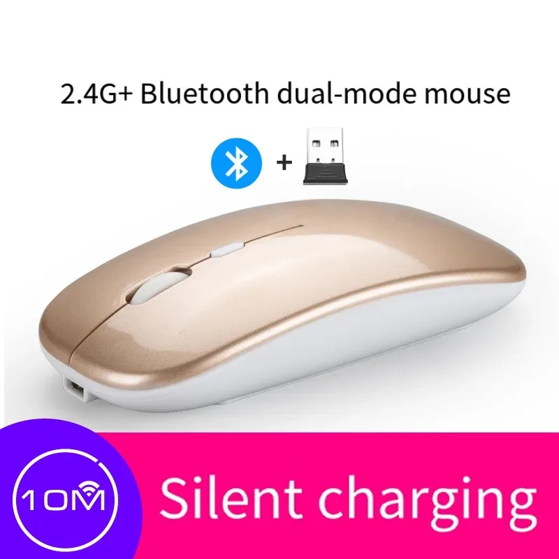 Souris sans fil rechargeable Bluetooth 5.2 et 2,4 GHz - 1600 DPI - Rétroéclairée - Image 3