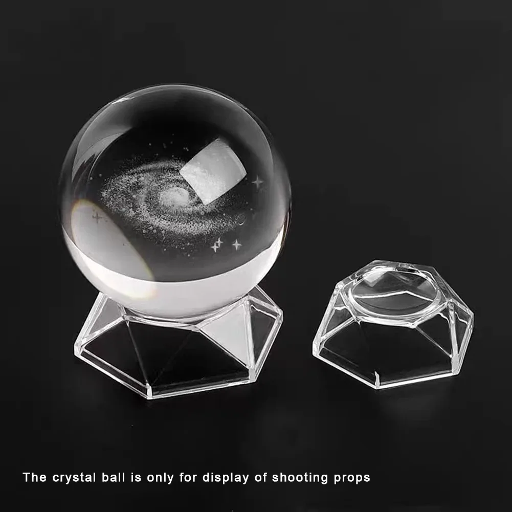 Support hexagonal en acrylique pour boule de cristal et sphère - Image 3