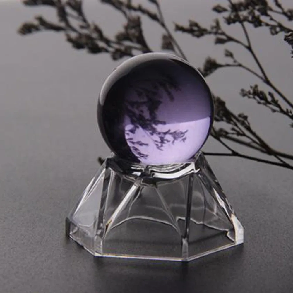 Support hexagonal en acrylique pour boule de cristal et sphère - Image 2