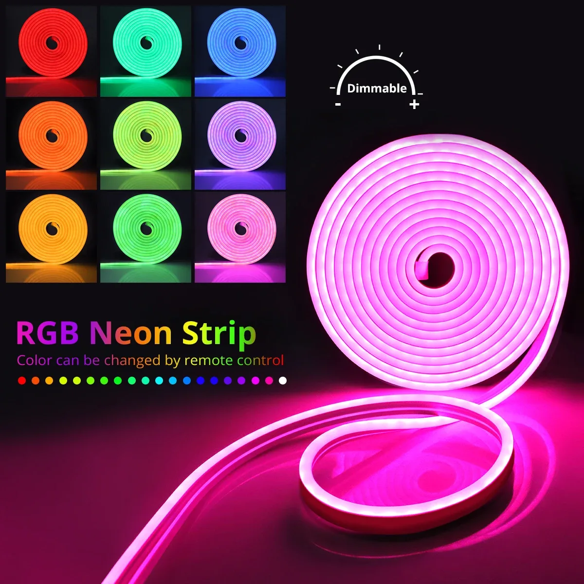 Ruban LED Néon RGB 12V - Contrôleur Zigbee 3.0 & WiFi - Compatible Tuya - 1m à 5m - Image 2
