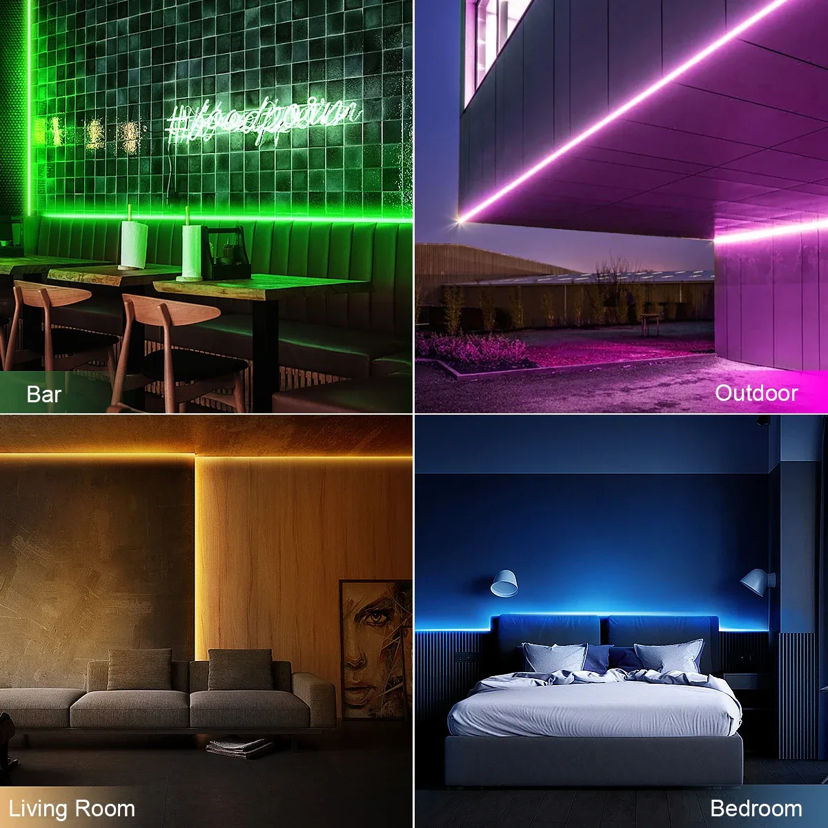 Ruban LED Néon RGB 12V - Contrôleur Zigbee 3.0 & WiFi - Compatible Tuya - 1m à 5m - Image 5