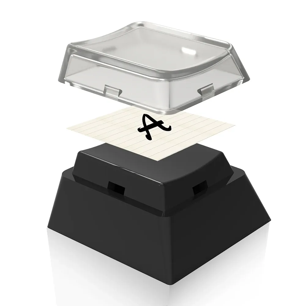 Touches de clavier personnalisables avec couvercle transparent (Lot de 12/24) - Image 1