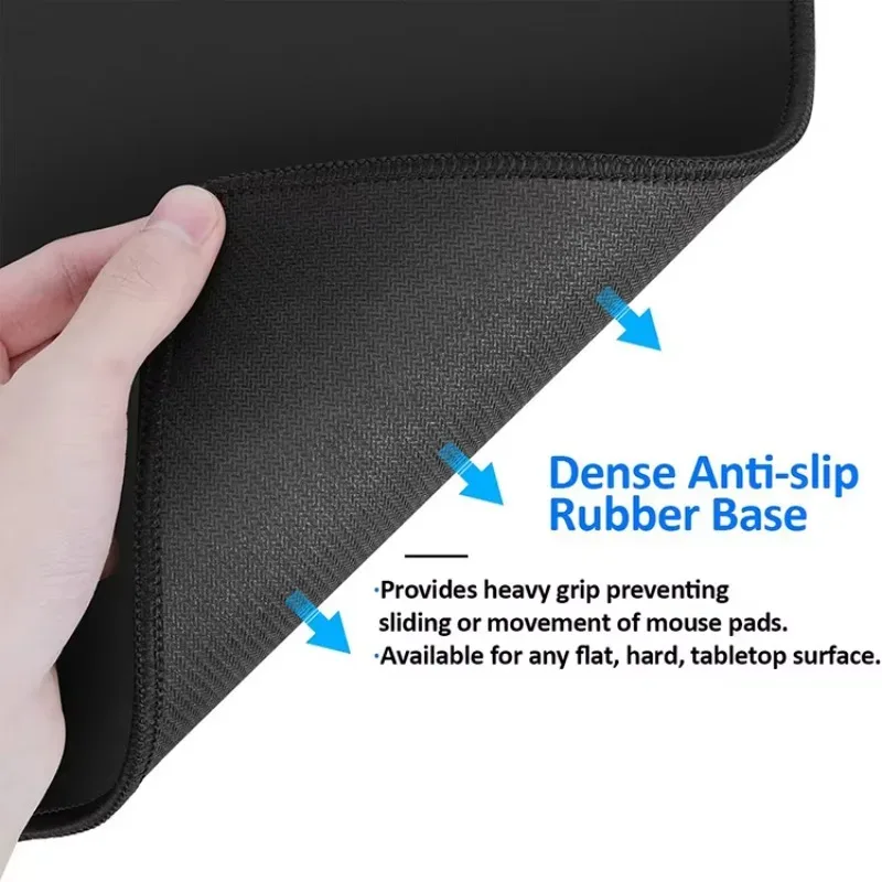 Petit tapis de souris noir antidérapant en caoutchouc - Image 5