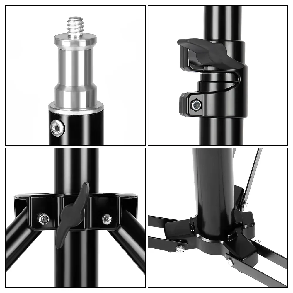 Trépied d'éclairage professionnel 240 cm avec vis 1/4" pour studio photo - Image 5