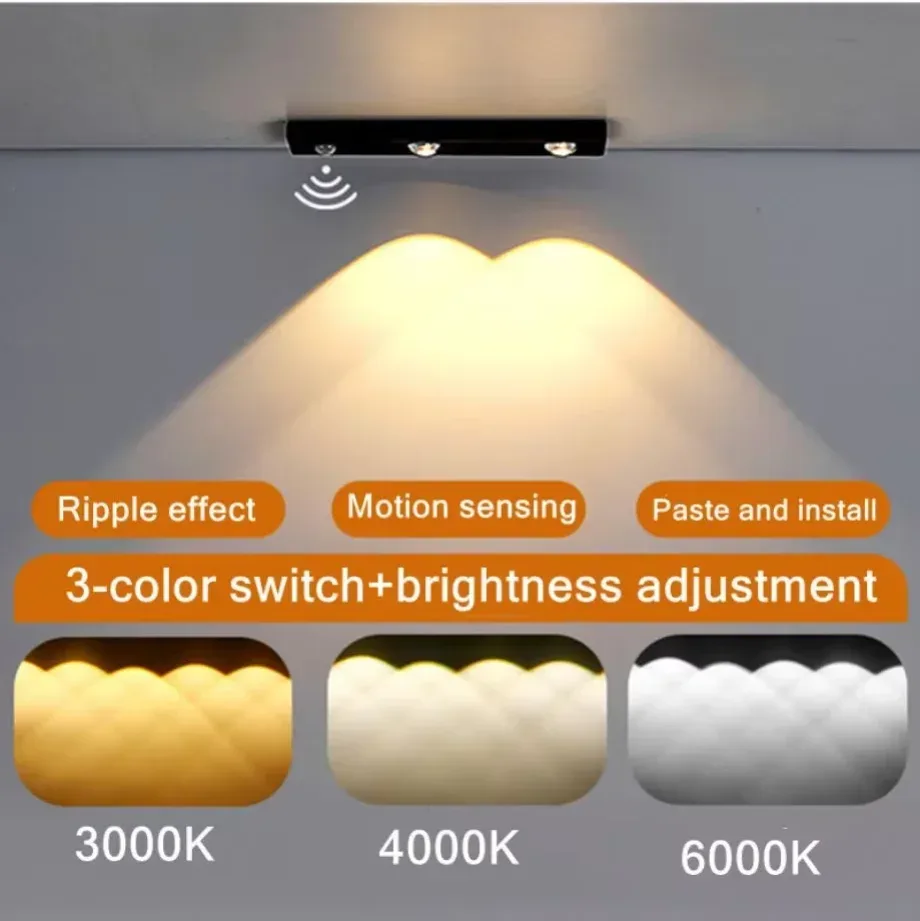 Réglette LED rechargeable avec détecteur de mouvement et intensité variable 12