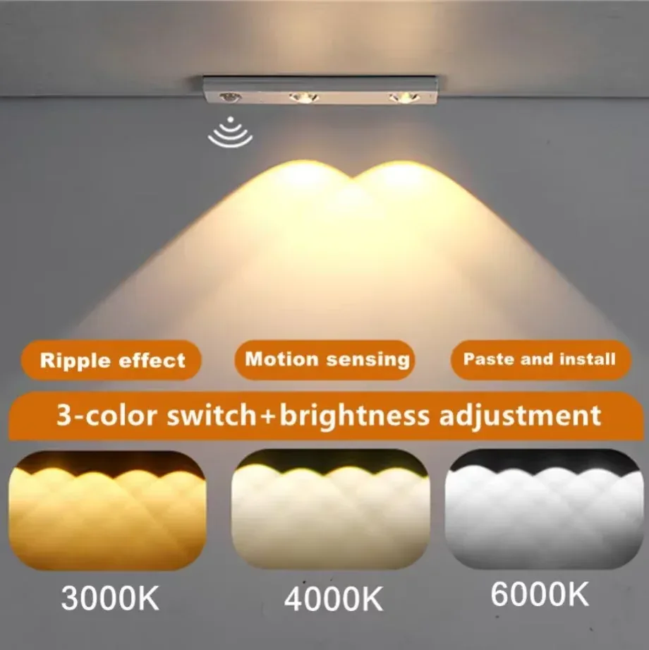 Réglette LED rechargeable avec détecteur de mouvement et intensité variable 9