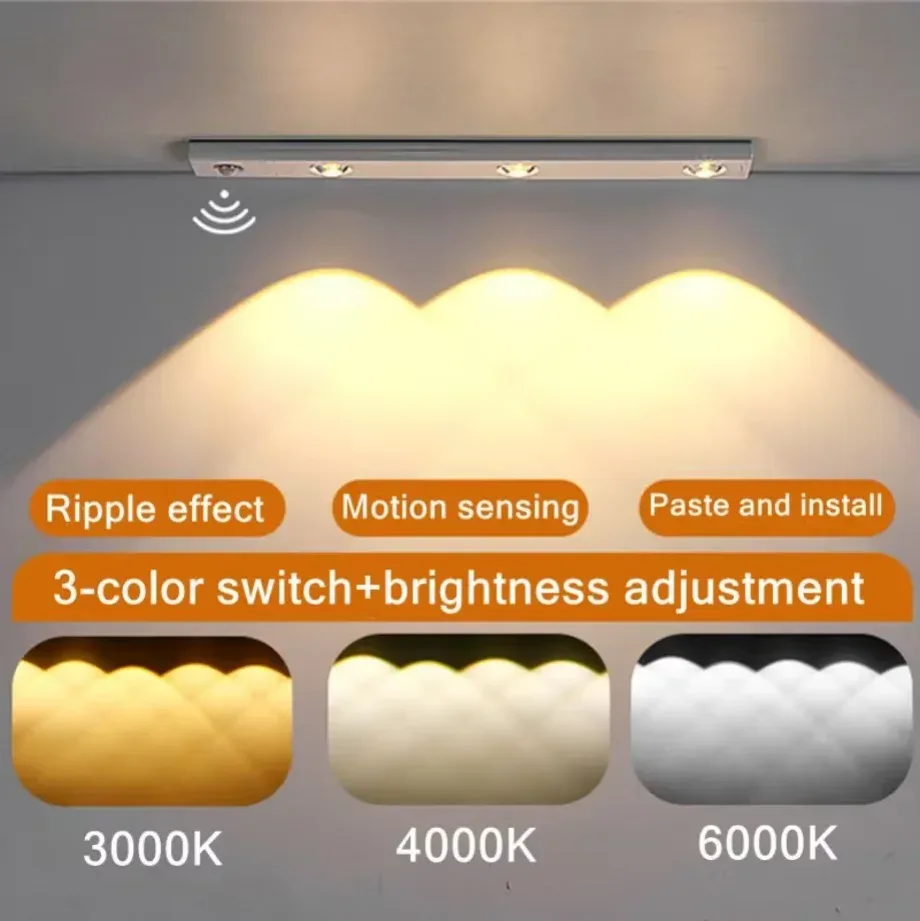 Réglette LED rechargeable avec détecteur de mouvement et intensité variable 15