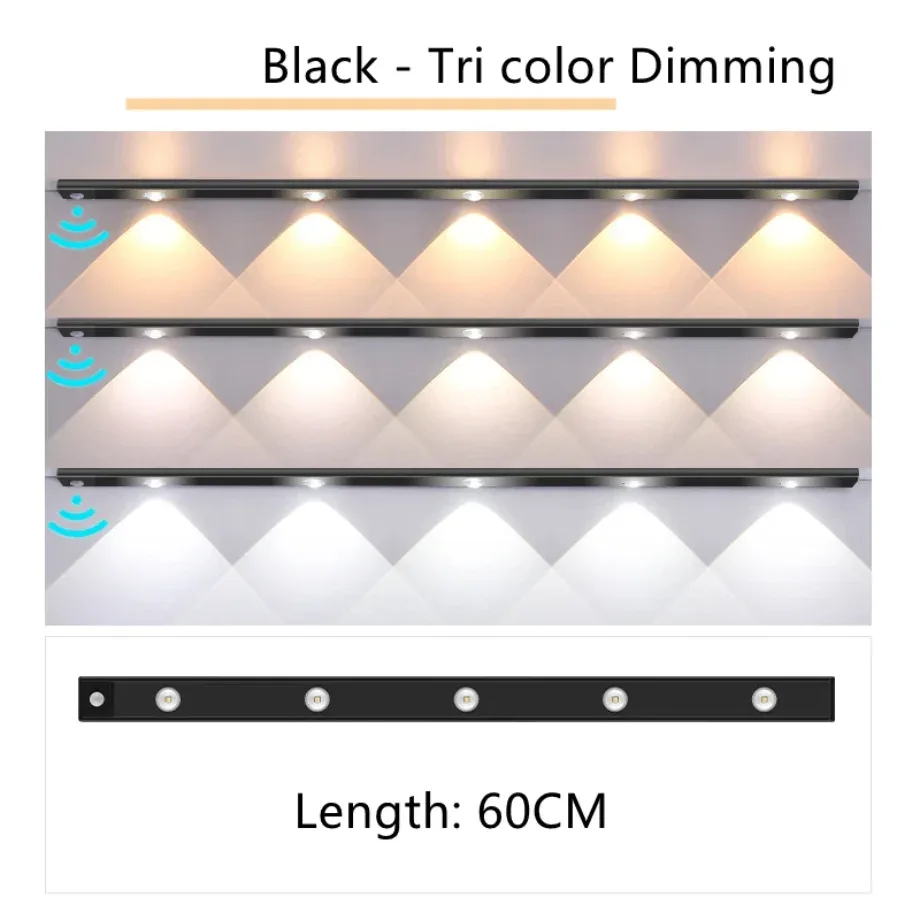 Réglette LED rechargeable avec détecteur de mouvement et intensité variable 14
