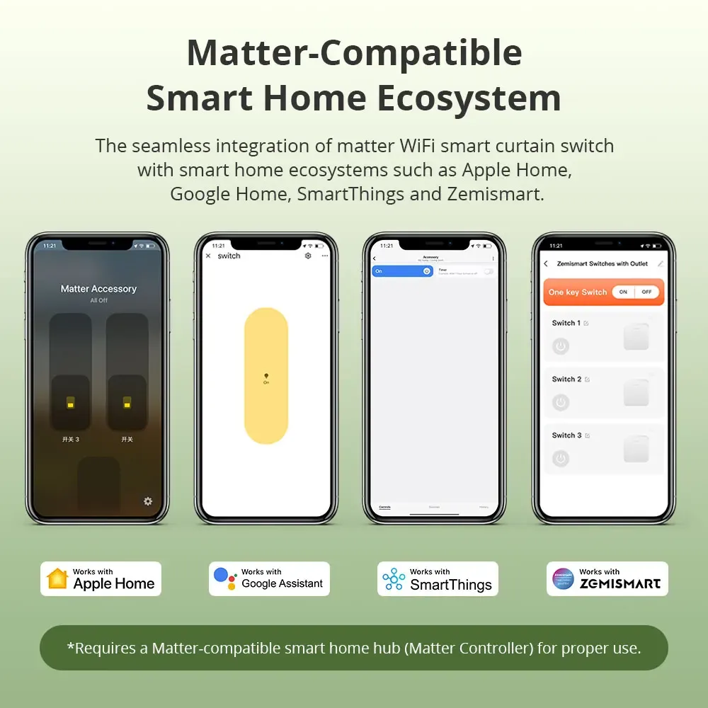 Prise murale brésilienne et interrupteur 2 gangs Wi-Fi Zemismart (10A) - Compatible HomeKit, Google Home et Tuya - Image 2