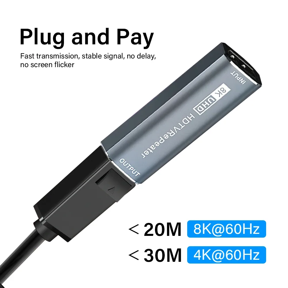 Amplificateur Répéteur HDMI 8K - Extension de Signal 30m - HDMI 2.1 HDR Dolby - Image 4