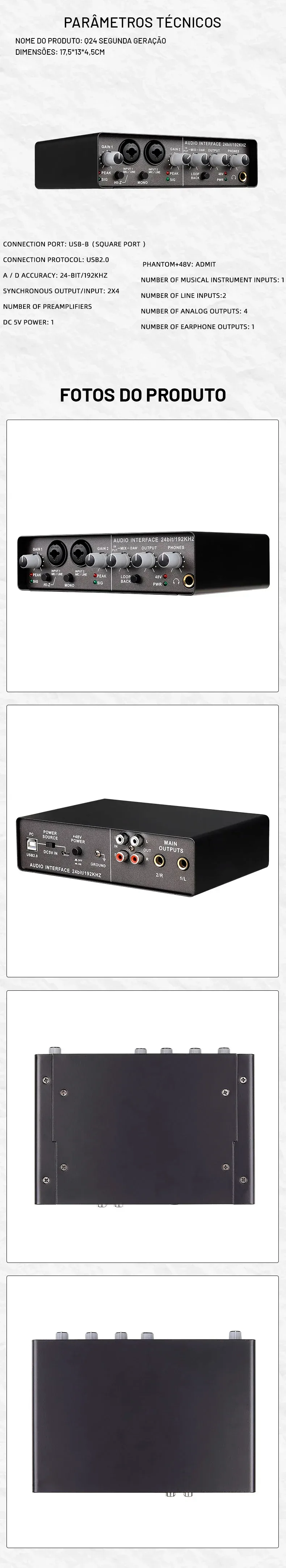 Dimensions et Design TEYUN Q-24