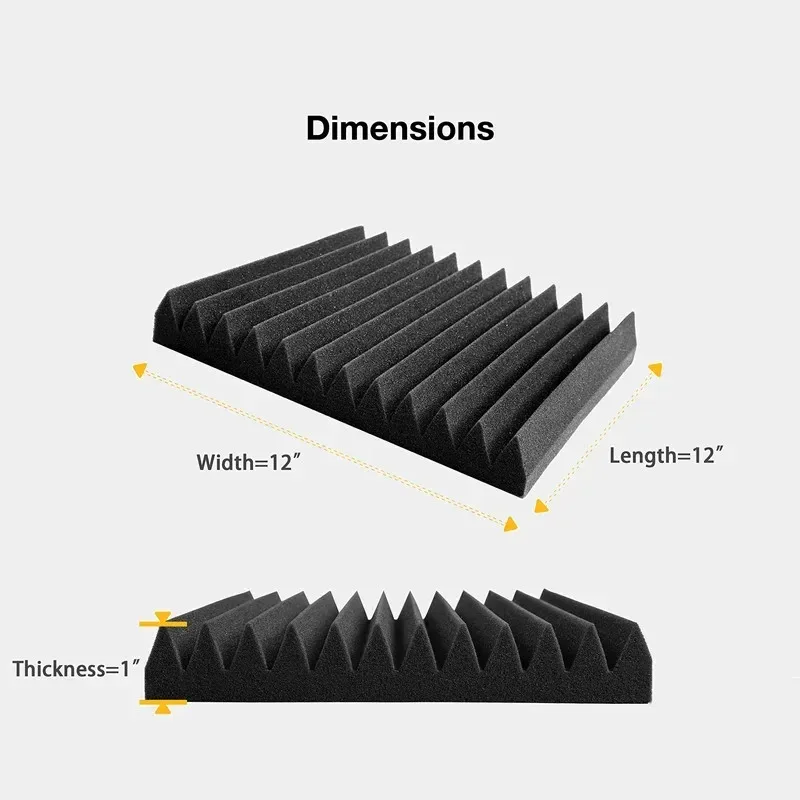 Panneaux de mousse acoustique (300 x 300 x 25 mm) - Lot de 72 4