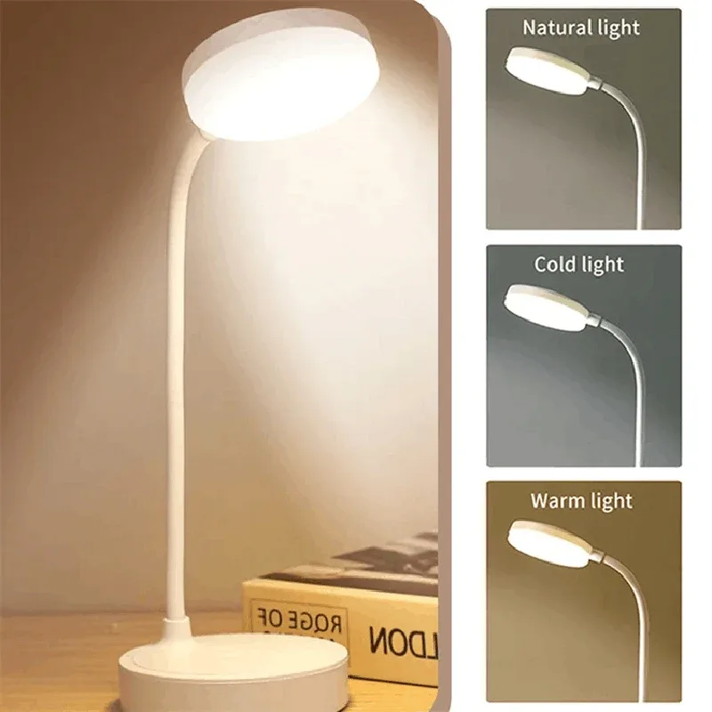 Lampe de table LED rechargeable avec port USB et 3 modes de luminosité - Image 5