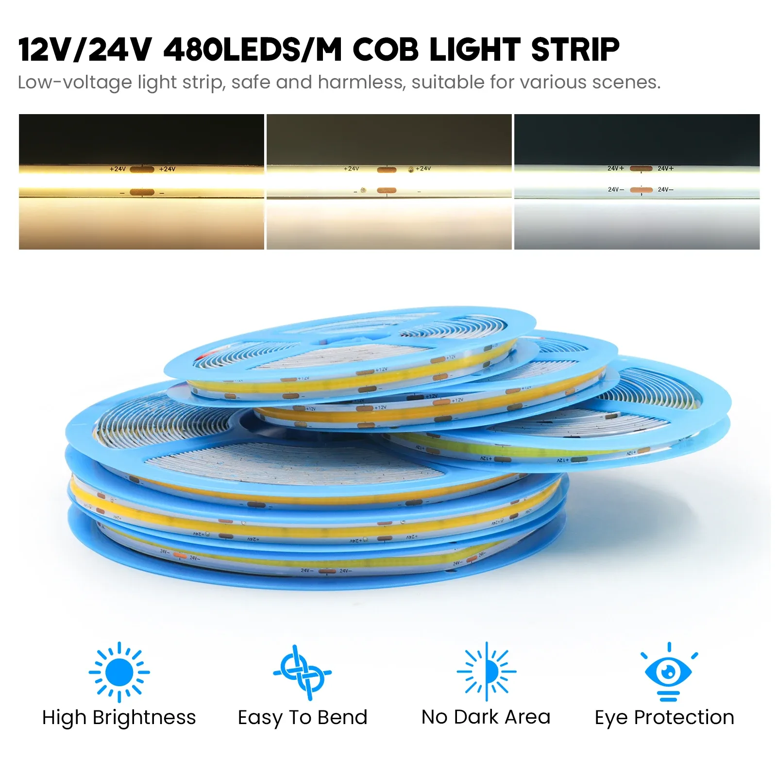 Ruban LED COB Lumière Continue