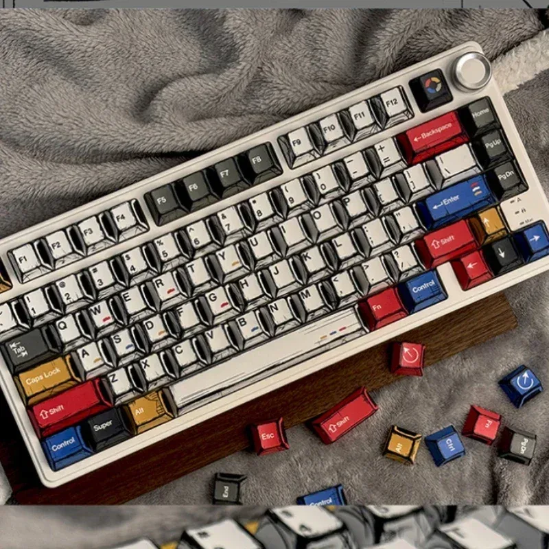 Set de touches Manga pour clavier mécanique - Profil Cherry - Sublimation thermique - Image 1