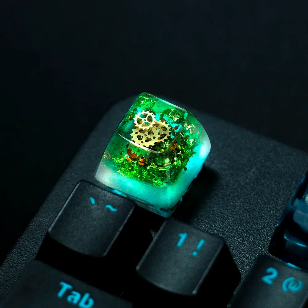 Touche artisanale en résine pour clavier mécanique - Modèles Ours polaire, Koi et Steampunk - Image 2