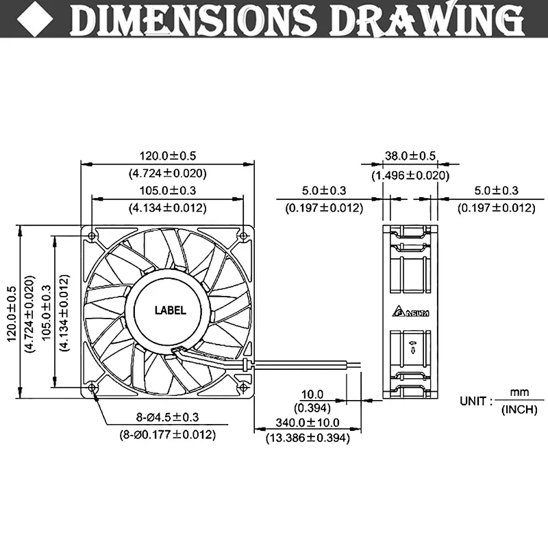 Ventilateur Gdstime 120mm