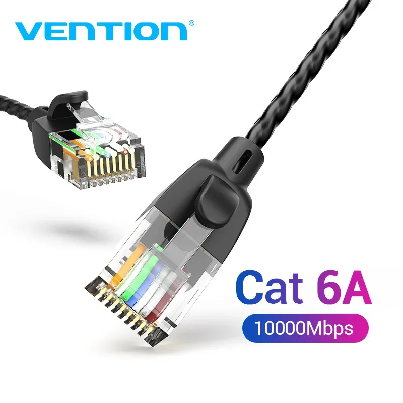 Câble Ethernet Vention Cat.6A RJ45 10 Gbps Ultra-fin - Image 1