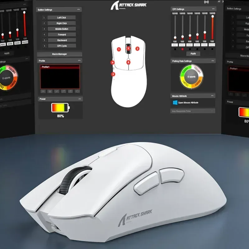 Attack Shark R1 - Souris Gamer Ergonomique Sans Fil et Filaire 18 000 DPI - Image 6