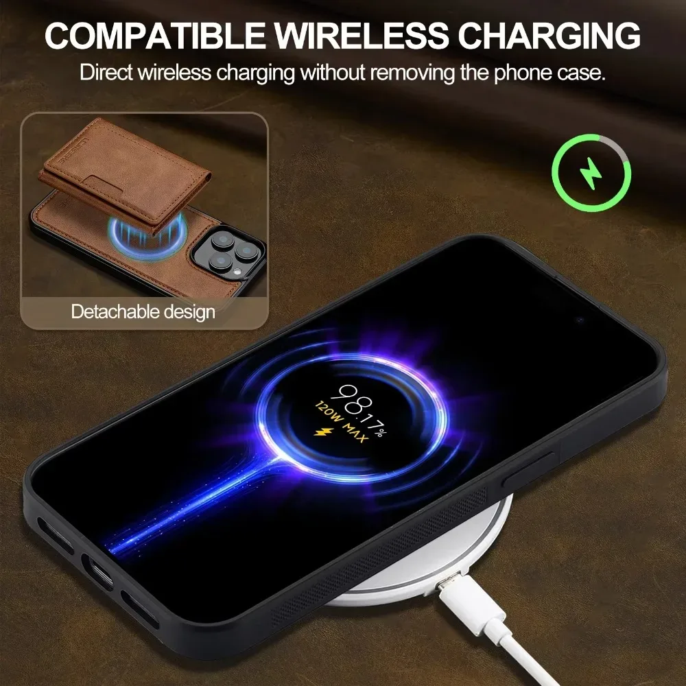 Étui portefeuille détachable avec porte-carte MagSafe pour iPhone - Image 2