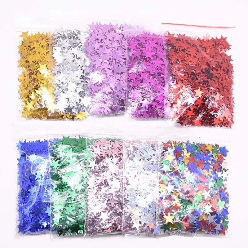 Confettis de table étoiles en acrylique (Or et Argent) - 15 g - Image 2