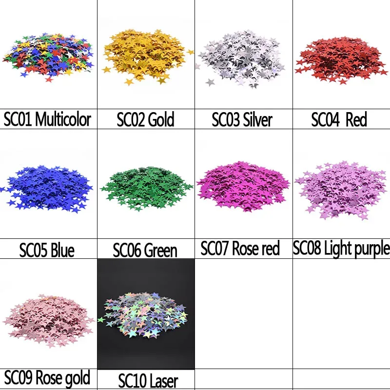 Confettis de table étoiles en acrylique (Or et Argent) - 15 g - Image 6