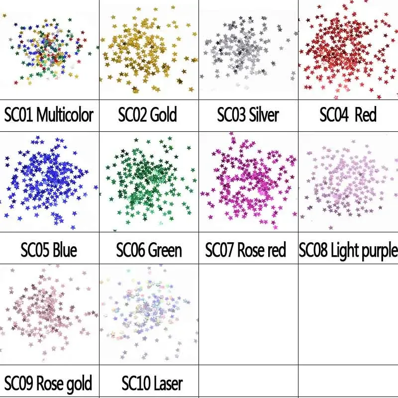 Confettis étoiles dorées et argentées