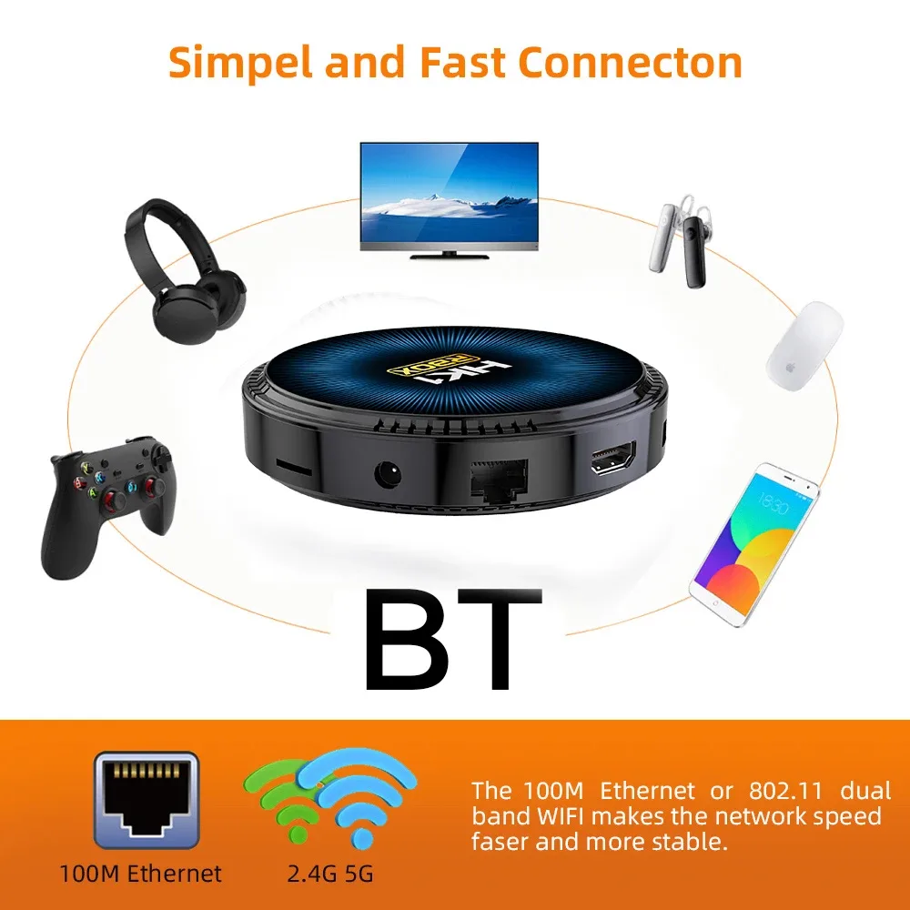 Boîtier Smart TV HK1 RBOX W2 - Android 11, Amlogic S905W2, 4K HDR+, WiFi Double Bande - Image 4