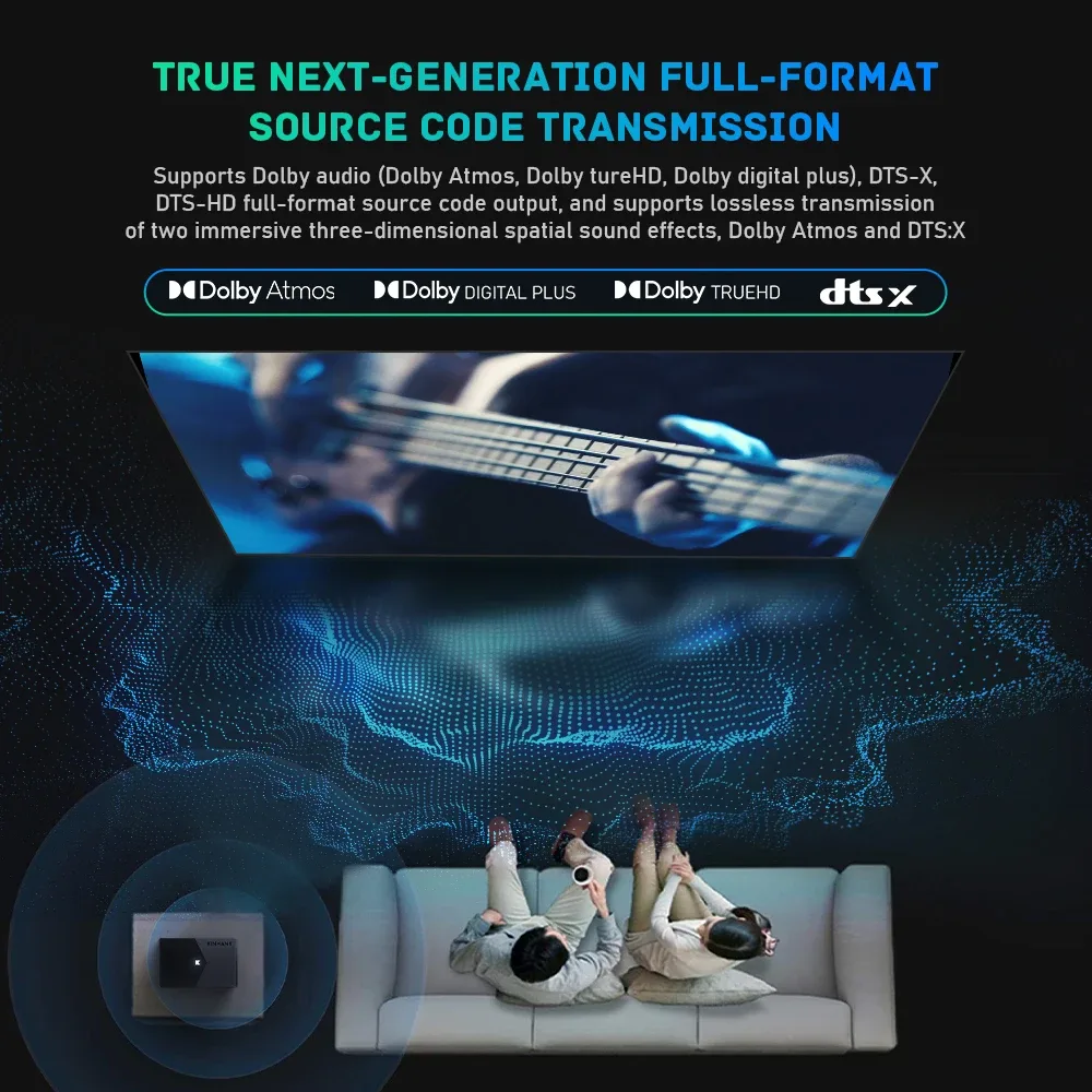 Boîtier TV Android 8K KINHANK K9 - Amlogic S928X-K, 4 Go / 64 Go, Dolby Vision & Atmos, HDR10+, WiFi 6, Lecteur Multimédia ISO BDMV - Image 3