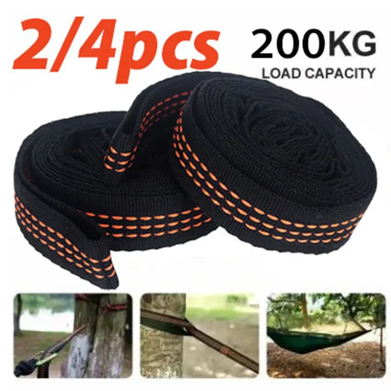 Sangles de hamac en polyester haute résistance, capacité 600 lb, lot de 2 ou 4 pièces - Image 1