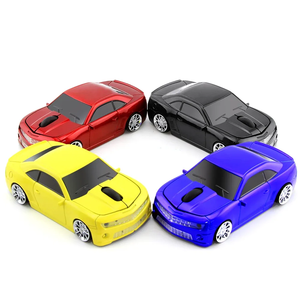 Souris optique sans fil en forme de voiture, ergonomique et silencieuse - Image 4