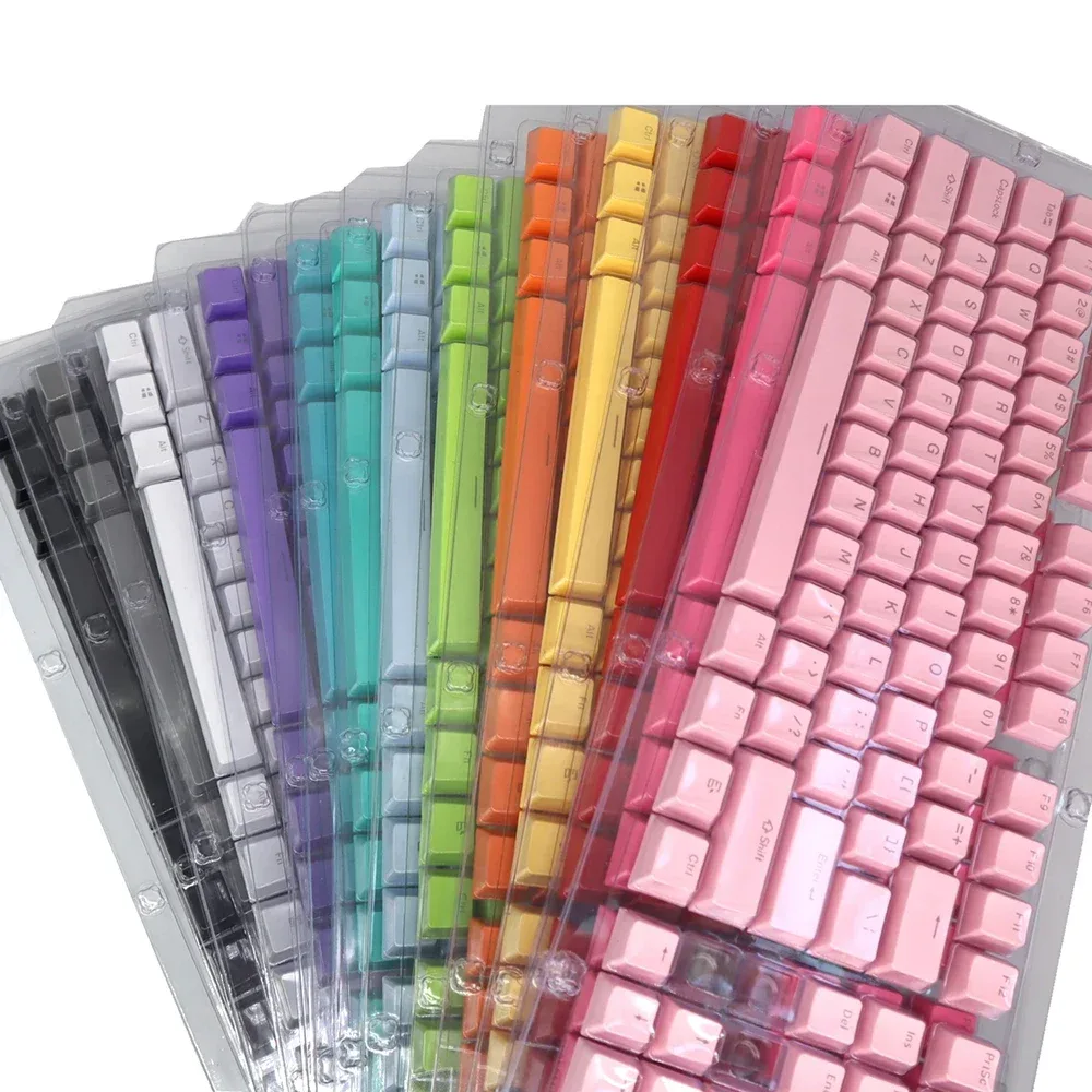 Set de 104 touches de remplacement pour clavier mécanique - PBT & ABS - Profil OEM - Double injection - Image 1