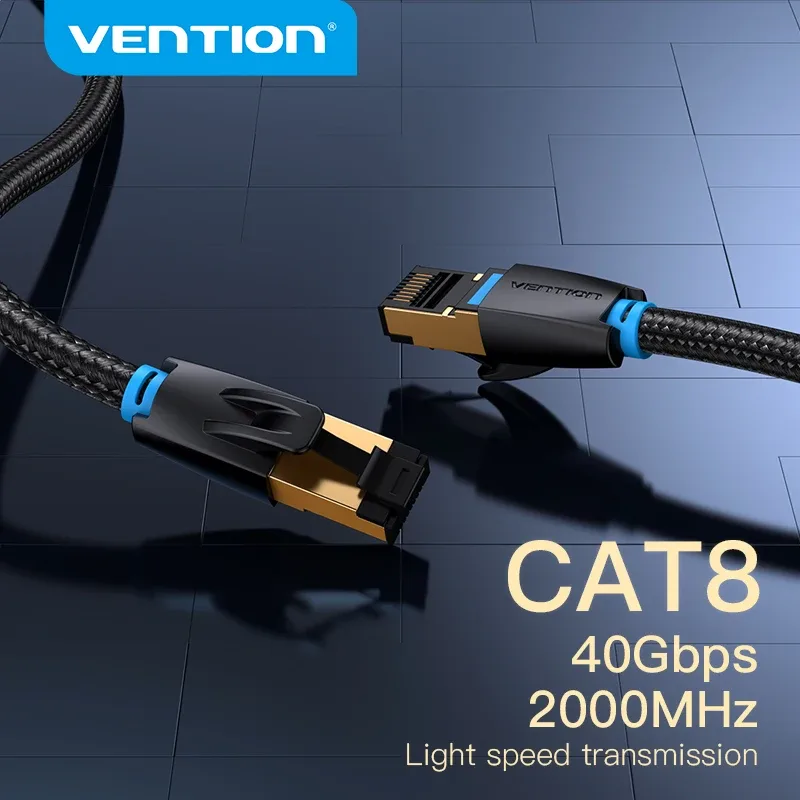 Câble Ethernet Vention Cat 8 SFTP - 40 Gbps, 2000 MHz, RJ45 - Image 1