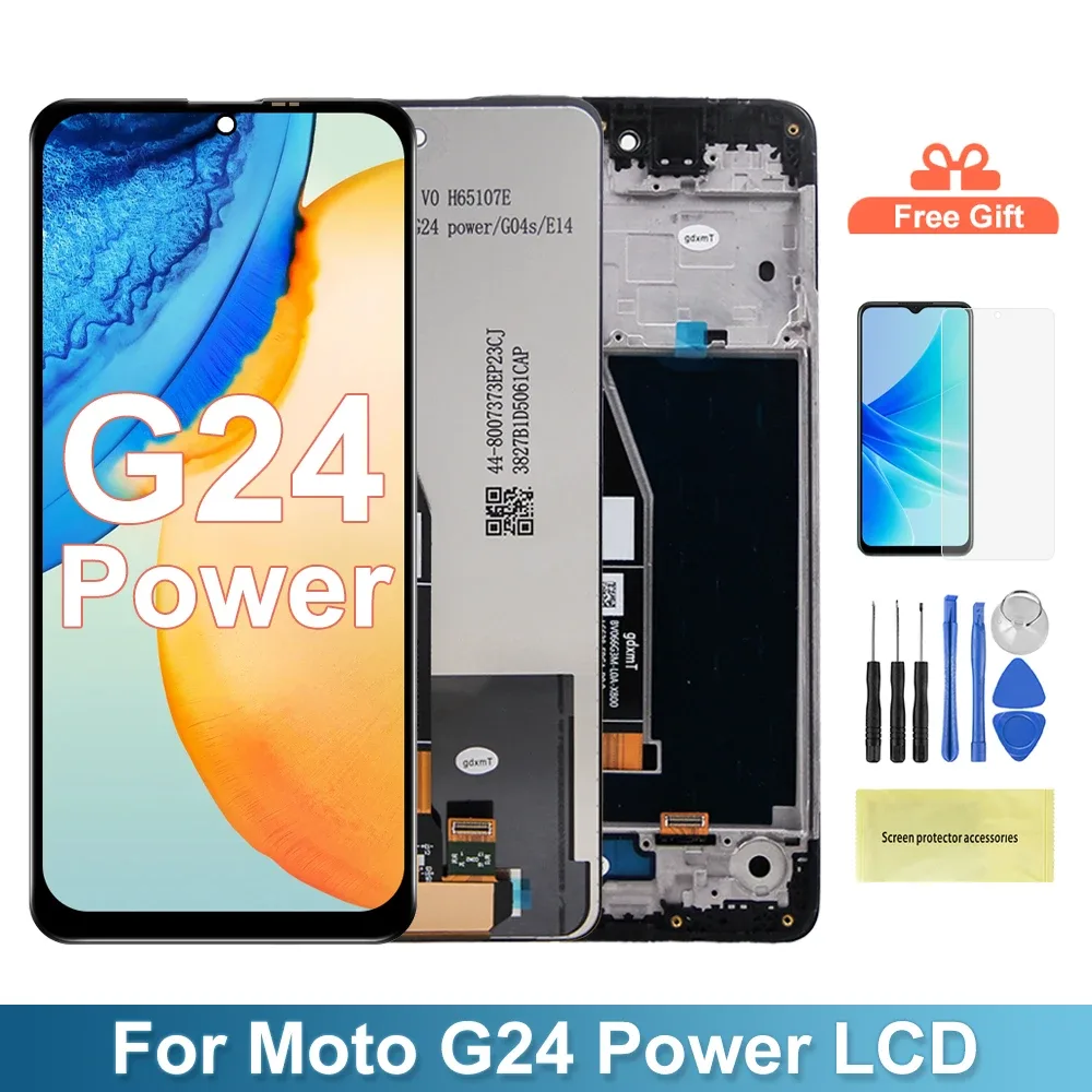 Écran LCD et Vitre Tactile avec Châssis pour Motorola Moto G24 Power (6,56") - Image 1