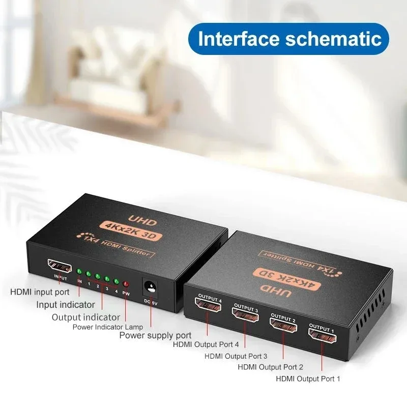 Répartiteur HDMI 1x4 4K - 1 Entrée 4 Sorties - Image 5