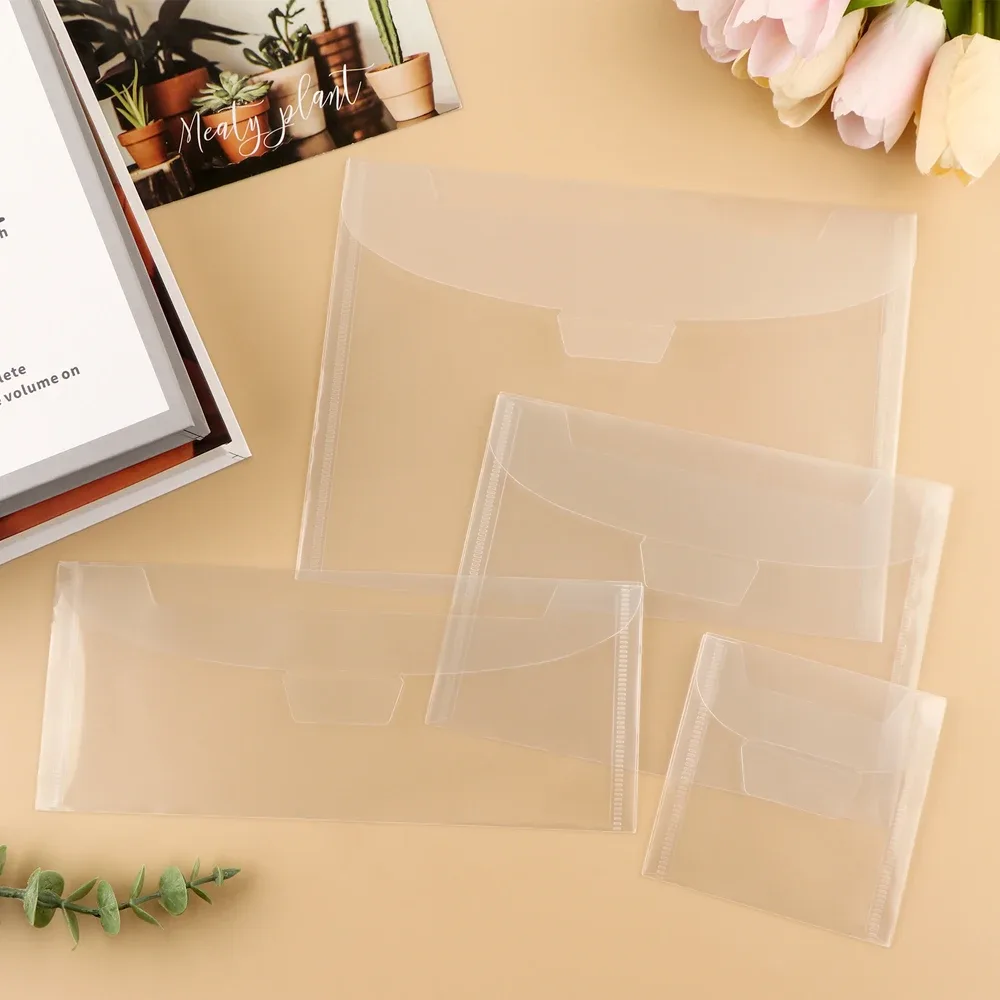 Lot de 10 pochettes de rangement transparentes pour tampons et matrices de découpe - Image 3