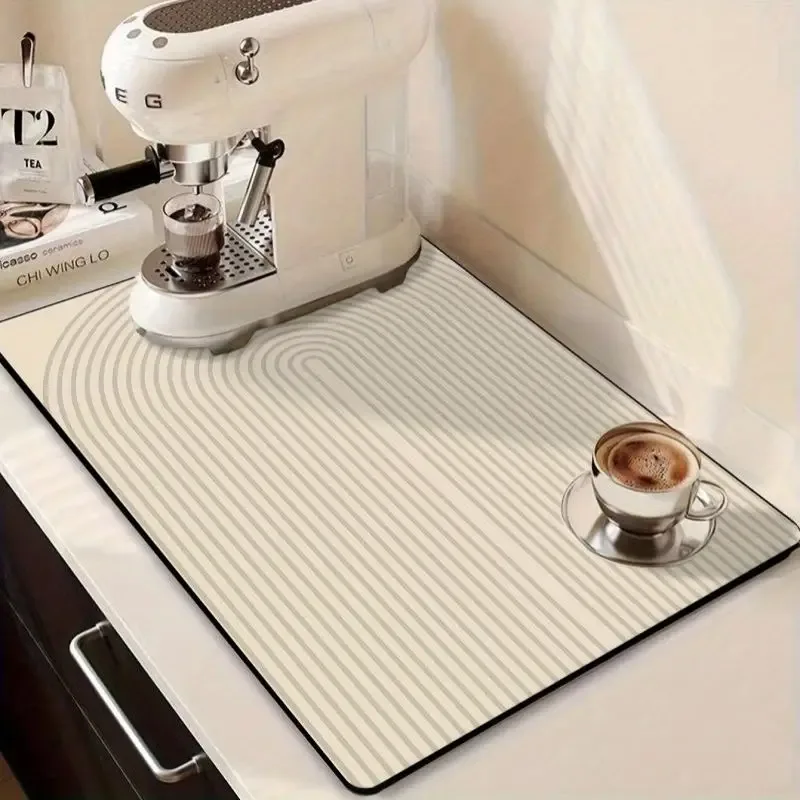 Tapis de séchage pour vaisselle super absorbant à motif floral - Image 1