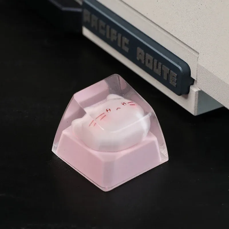 Keycap translucide motif chat pour clavier mécanique - Image 2