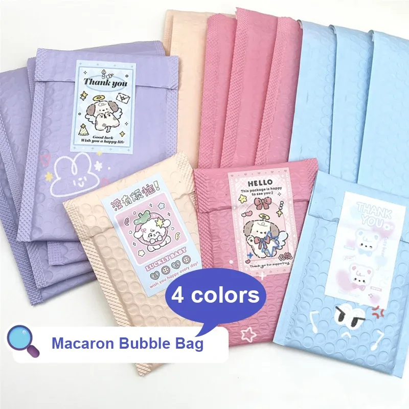 Enveloppes à bulles colorées