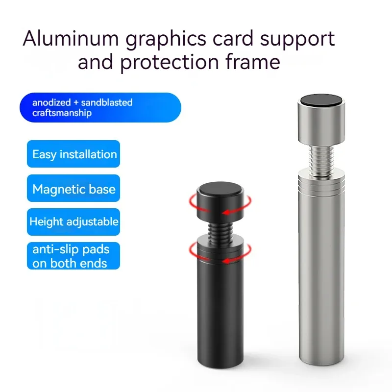Support de carte graphique télescopique en métal avec base magnétique - Image 4