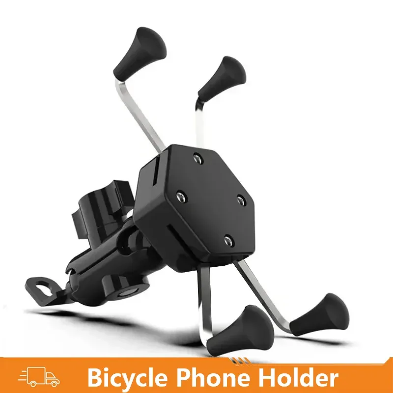 Support de téléphone pour moto anti-vibrations avec fixation rétroviseur et rotation 360° (3,5 à 7,0 pouces) - Image 1