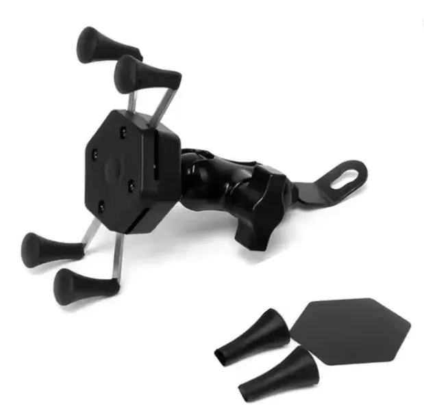 Support de téléphone pour moto anti-vibrations avec fixation rétroviseur et rotation 360° (3,5 à 7,0 pouces) - Image 6