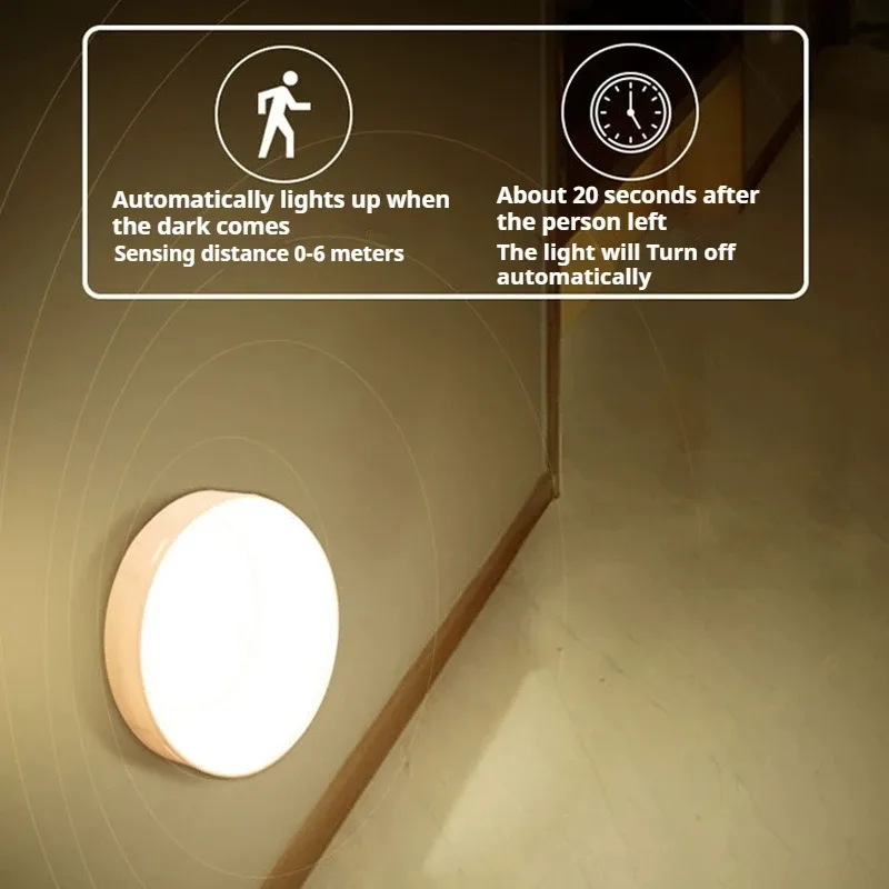 Veilleuse LED rechargeable avec détecteur de mouvement et support magnétique - Image 6