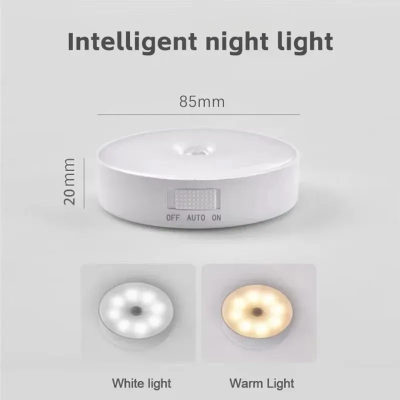 Veilleuse LED rechargeable avec détecteur de mouvement et support magnétique - Image 5
