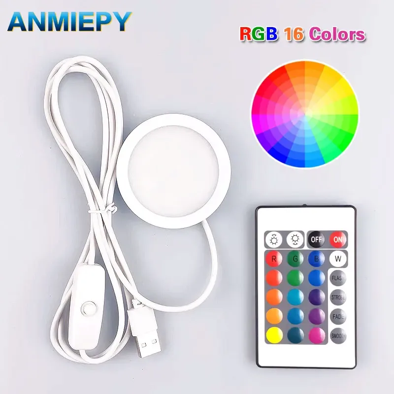 Projecteur LED USB RGB Ultra-plat avec Télécommande pour Vitrine et Cave à Vin - Image 1