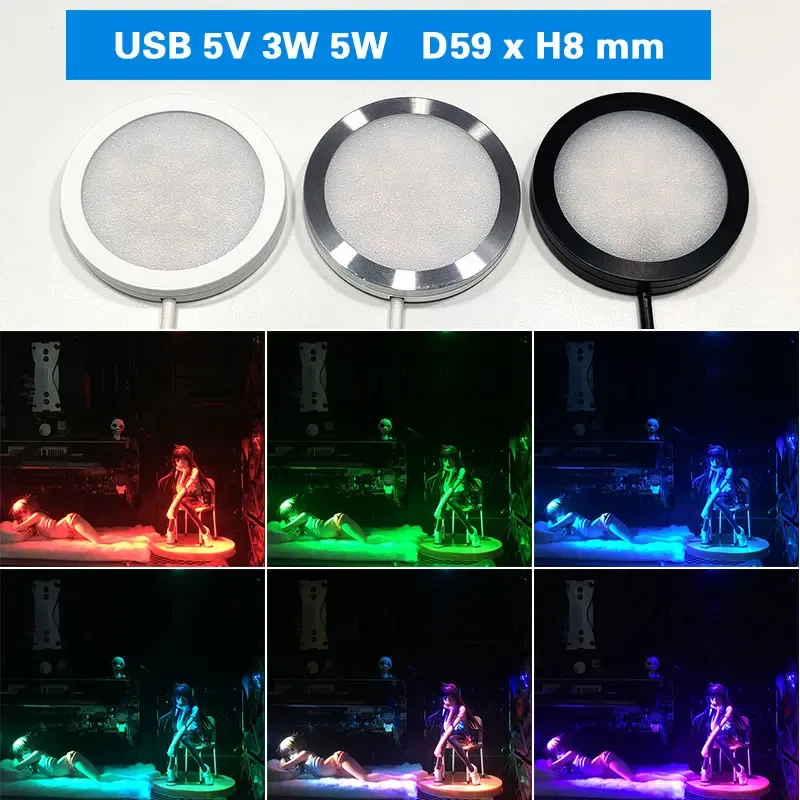 Projecteur LED USB RGB Ultra-plat avec Télécommande pour Vitrine et Cave à Vin - Image 6